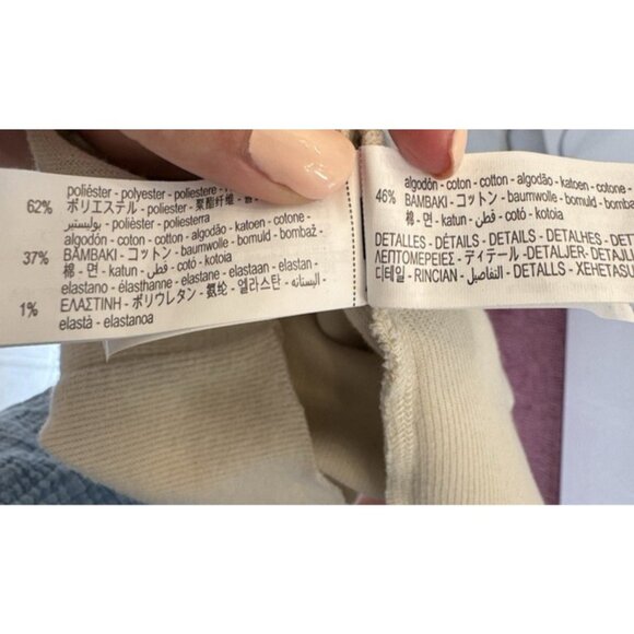 Zara Women Cream Beige Sleeveless Turtleneck Size Small Ribbed Raw Hem Chic Soft - Picture 8 of 12